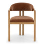 Palermo Fabric Dining Chair - Rust Weave / Oak