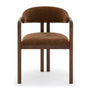Palermo Fabric Dining Chair - Walnut Textured Weave / Walnut