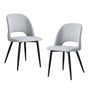 Asta Fabric Dining Chair (Set of 2) - Light Grey Weave