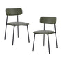 Bailey Leatherette Dining Chair (Set of 2) - Olive / Black