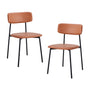 Bailey Leatherette Dining Chair (Set of 2) - Tan / Black