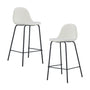 Luca Boucle Bar Stool (Set of 2) - White / Black