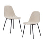 Luca Fabric Dining Chair (Set of 2) - Cream