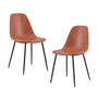 Luca Leatherette Dining Chair  (Set of 2) - Tan
