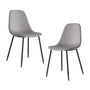 Luca Velvet Dining Chair (Set of 2) - Cool Grey