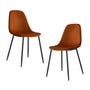 Luca Velvet Dining Chair (Set of 2) - Rust