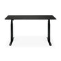 Bok Rectangle Adjustable Desk with Cable management EU (Oak Black, Black, 140cm) - Bok Rectangle Adjustable Desk with Cable management EU (Oak Black, Black, 140cm)