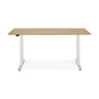Bok Rectangle Adjustable Desk with Cable management EU (Oak, White, 160cm) - Bok Rectangle Adjustable Desk with Cable management EU (Oak, White, 160cm)