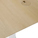 Bok Rectangle Adjustable Desk with Cable management EU (Oak, White, 160cm)