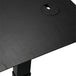 Bok Rectangle Adjustable Desk with Cable management UK (Oak Black, Black, 140cm)