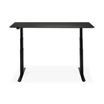 Bok Rectangle Adjustable Desk with Cable management UK (Oak Black, Black, 160cm)