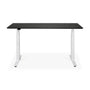 Bok Rectangle Adjustable Desk with Cable management UK (Oak Black, White, 140cm) - Bok Rectangle Adjustable Desk with Cable management UK (Oak Black, White, 140cm)