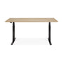 Bok Rectangle Adjustable Desk with Cable management UK (Oak, Black, 160cm) - Bok Rectangle Adjustable Desk with Cable management UK (Oak, Black, 160cm)