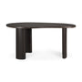 Boomerang Desk - Mahogany Dark Brown / 100 x 200cm