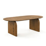 Clover Oval Oak Dining Table - Brown Oak
