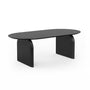 Clover Oval Oak Dining Table - Black