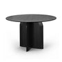 Clover Round Oak Dining Table - Black