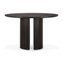 Roller Max Round Dining Table - Mahogany Dark Brown / 150 x 150cm