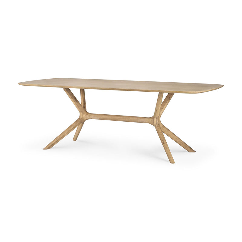 X Rectangle Dining Table (Oak, 224cm)