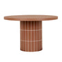 Seville Tile Round Outdoor Dining Table - Burnt Sienna Tile