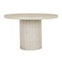 Seville Tile Round Outdoor Dining Table - Pearl White / Matt Pearl White