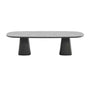 Valencia Dining Table - Charcoal Stone / Black
