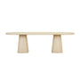 Valencia Dining Table - Faux Travertine / Beige