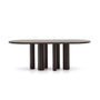 Mailen Oval Table - Dark Timber
