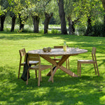 Circle Outdoor Round Dining Table (Teak, 163cm)