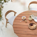 Circle Outdoor Round Dining Table (Teak, 163cm)