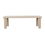 Frankie Outdoor Ceramic Dining Table - Light Grey / Clay