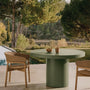 Aiguablava Round Outdoor Dining Table - Green / 120cm