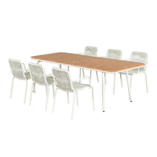 Dune Outdoor Timber Dining Table 225cm – Life Interiors