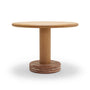 Bistro Dining Table - Oak / Travertine Natural / 105cm Diameter