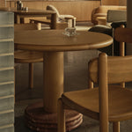 Oak / Marble Rosso / 105cm Diameter