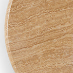 Bistro Dining Table (Oak / Travertine Natural, 105cm Diameter)