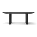 Noir Oval Dining Table (220cm, Black Oak)