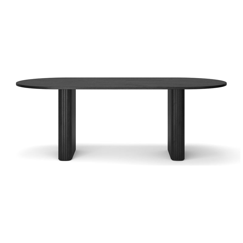 Noir Oval Dining Table (220cm, Black Oak)