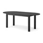 Noir Oval Extendable Dining Table (200cm) - Black Oak