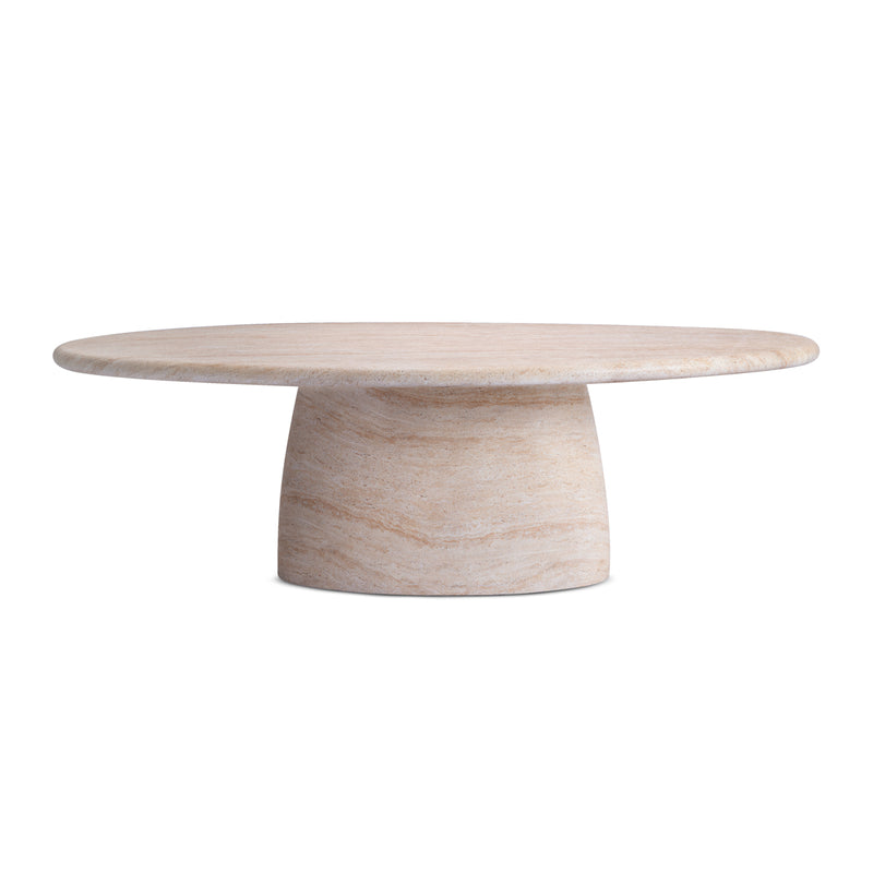 Azzura Dining Table (Travertine Finish, 240cm)