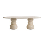 Sorrento Oval Dining Table (Travertine Finish, 240cm)
