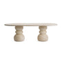 Sorrento Oval Dining Table (Travertine Finish, 240cm) - Sorrento Oval Dining Table (Travertine Finish, 240cm)
