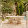 Sorrento Oval Dining Table (Travertine Finish, 240cm) - Sorrento Oval Dining Table (Travertine Finish, 240cm)