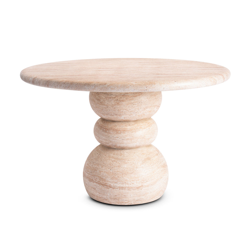 Sorento Dining Table (120cm, Travertine Finish)