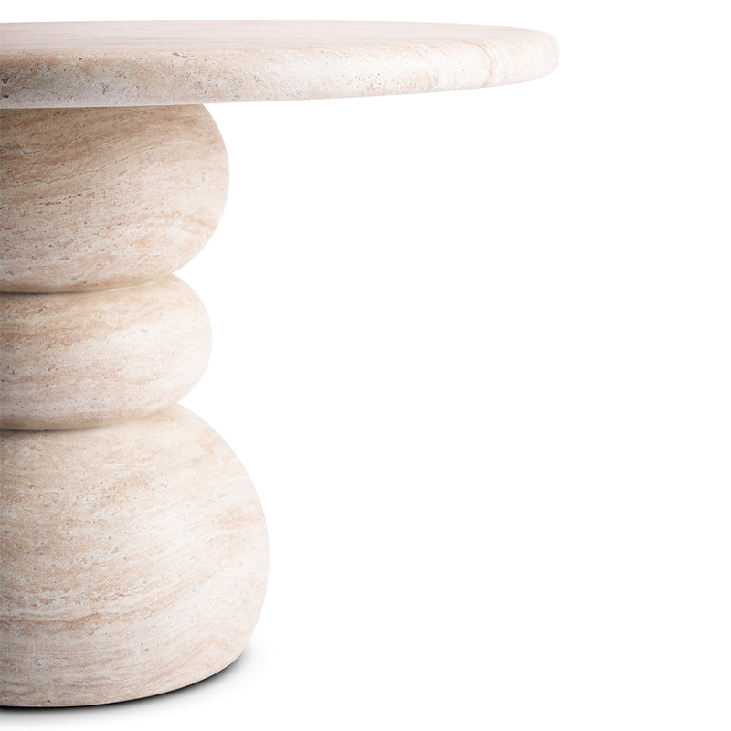 Sorento Dining Table (120cm, Travertine Finish)