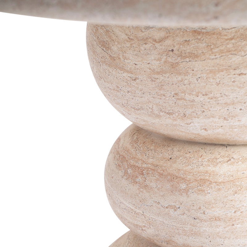 Sorento Dining Table (120cm, Travertine Finish)