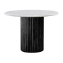 Cosmos Marble Dining Table - Black Oak / Carrara Marble / 105cm