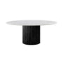 Cosmos Marble Dining Table - Black Oak / Carrara Marble / 150cm