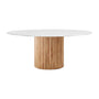 Cosmos Marble Dining Table - Oak / Carrara Marble / 150cm