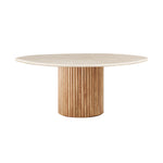 Cosmos Dining Table (Oak, Travertine, 150cm)